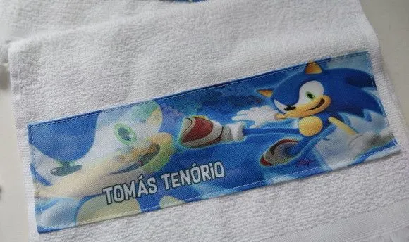 Toalha de Mão Personalizada Sonic - foto 4