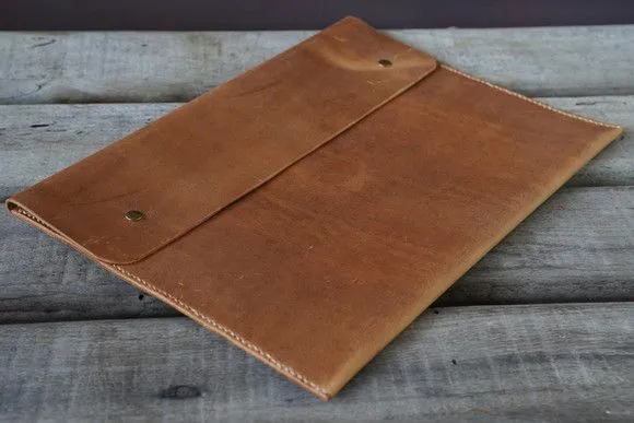 Capa de Couro Macbook Air 13" Ultrabook Couro Legítimo Crazy - foto 2