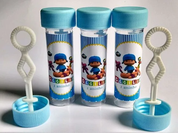 Bolinha de Sabão Pocoyo Personalizada - artesanato feito à mão por Mi Papelaria Criativa