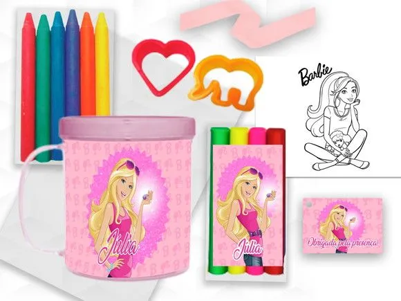 Caneca com Giz e Massinha Barbie Personalizada - artesanato feito à mão por creativitybynina