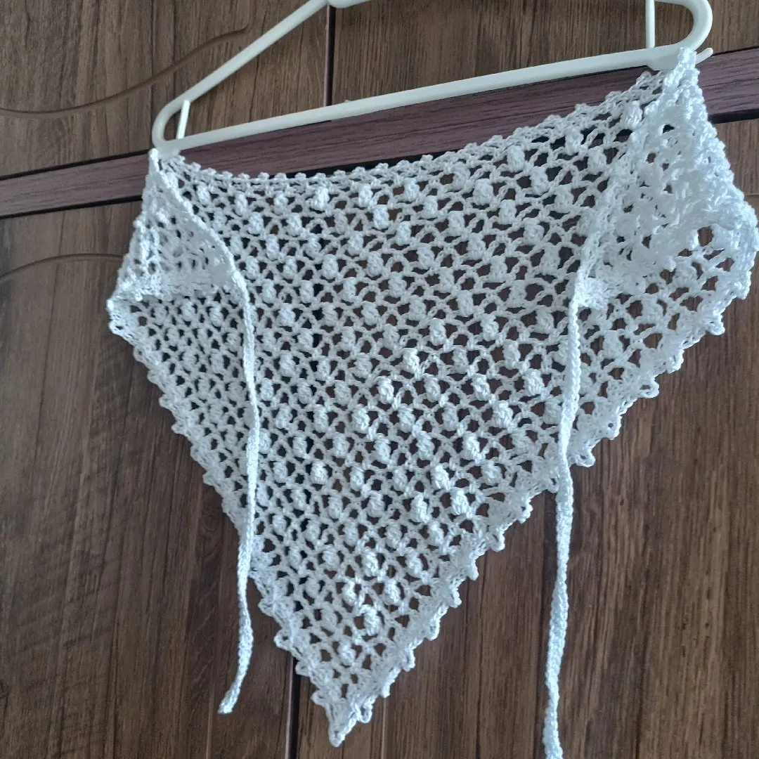 Lenço bandana em crochê - foto 4
