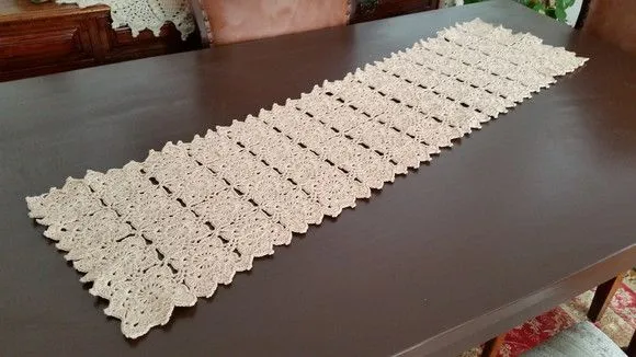Caminho de Mesa em Crochê -1,25 cm x 30 cm - foto 3