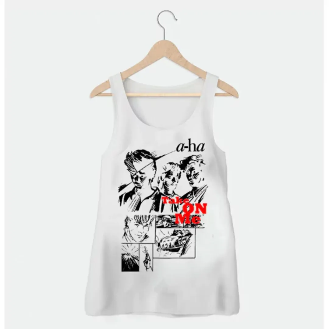 Camiseta regata a-Ha, banda rock new wave, cinthypop anos 80, estampa exclusiva tamanhos unisex - foto 3