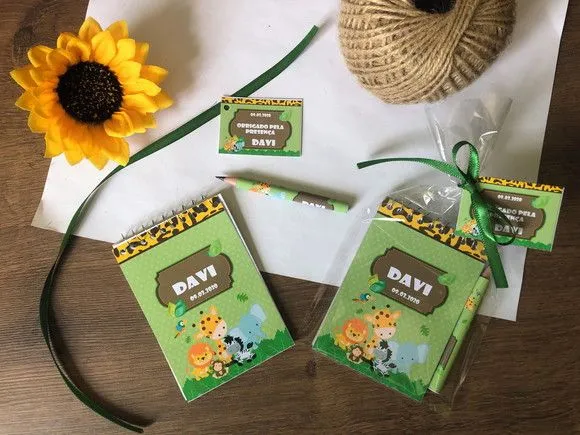Bloquinho Safari Personalizado - artesanato feito à mão por creativitybynina