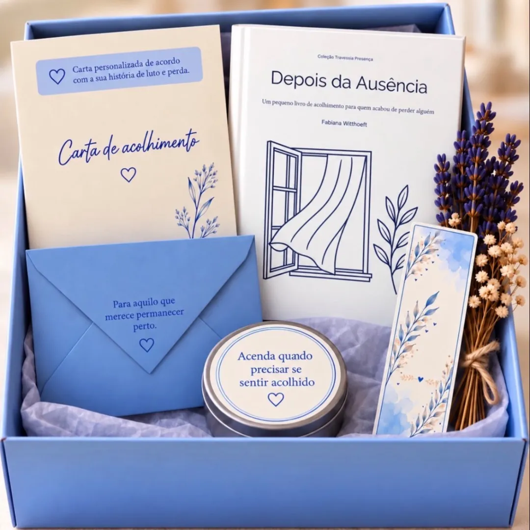 Caixa de Acolhimento para Perda de Ente Querido | Presente de Cuidado e Conforto | Travessia Presença - artesanato feito à mão por Travessia Presença
