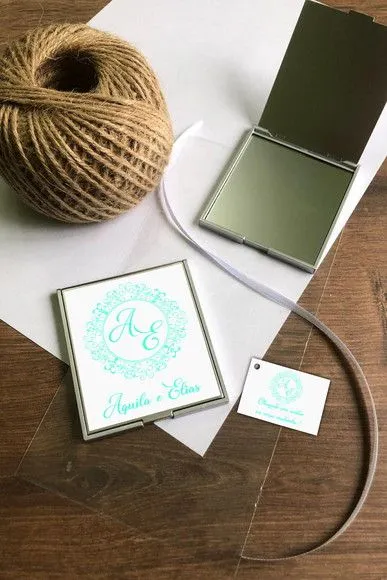 Espelho Madrinhas Personalizado - artesanato feito à mão por Mi Papelaria Criativa
