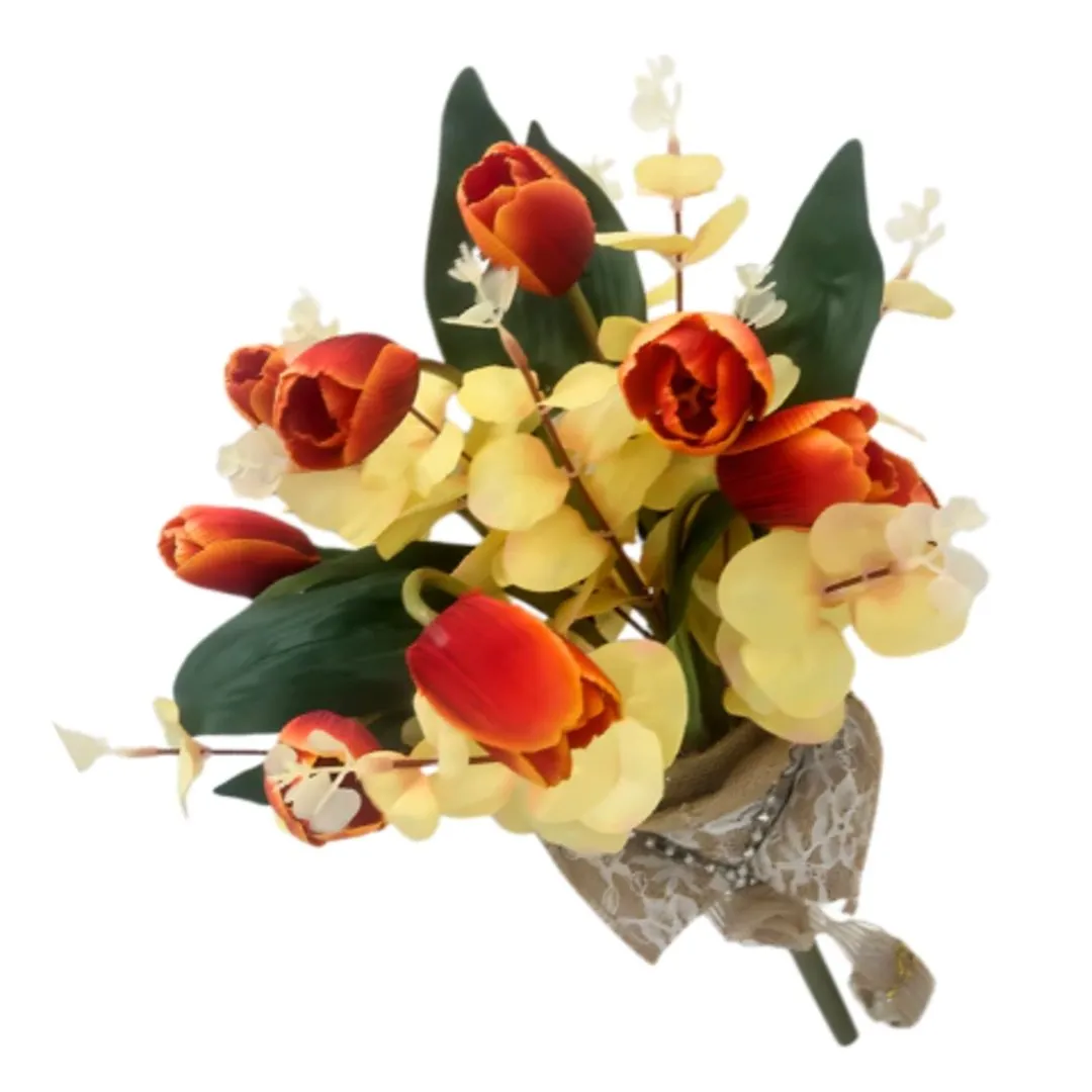 Buquê de Tulipas com Eucalipto Flor Permanente Realista com Elegância - foto 4