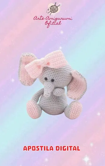 Receita Elefante Amigurumi - artesanato feito à mão por Arte Amigurumi Oficial