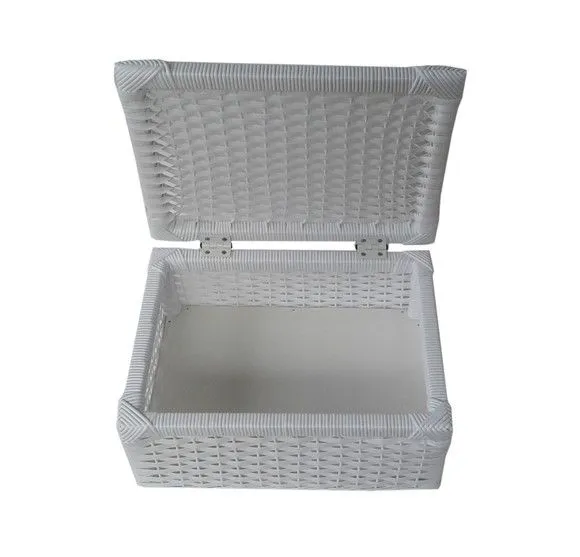 Kit c/ 1 Cesto Roupas 35x30x55 e 5 Caixas 40x24x25 Branco - foto 5