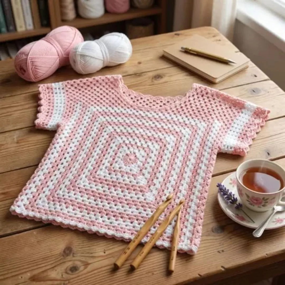 Blusa Gran Squares em Crochê - foto 3