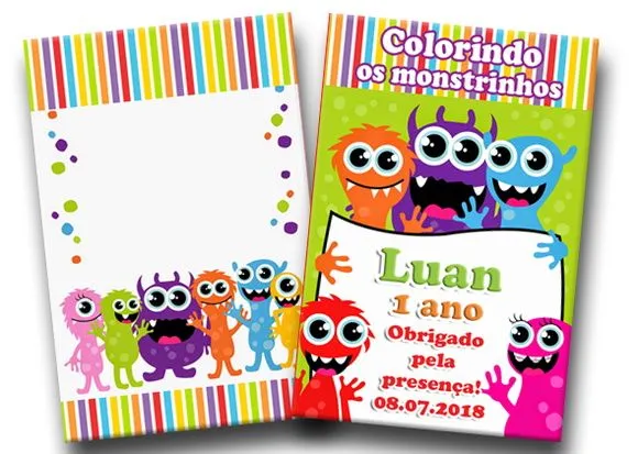 Revista para colorir monstrinhos 14x10
