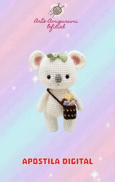 Receita Coala - Amigurumi - artesanato feito à mão por Arte Amigurumi Oficial