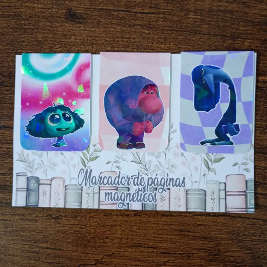 Marcador de Página Magnético Trio 3 - "Divertidamente" - artesanato de Emejhu Personalizados