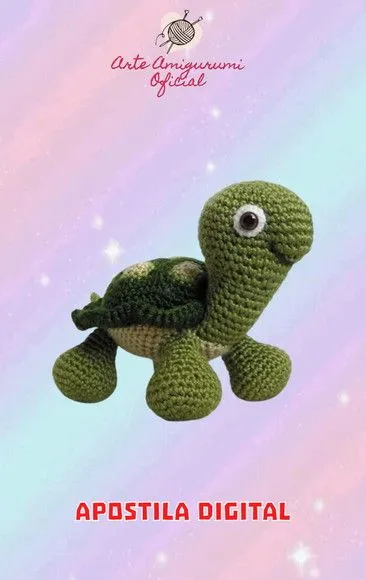 Receita Tartaruga Amigurumi - feito à mão por Arte Amigurumi Oficial