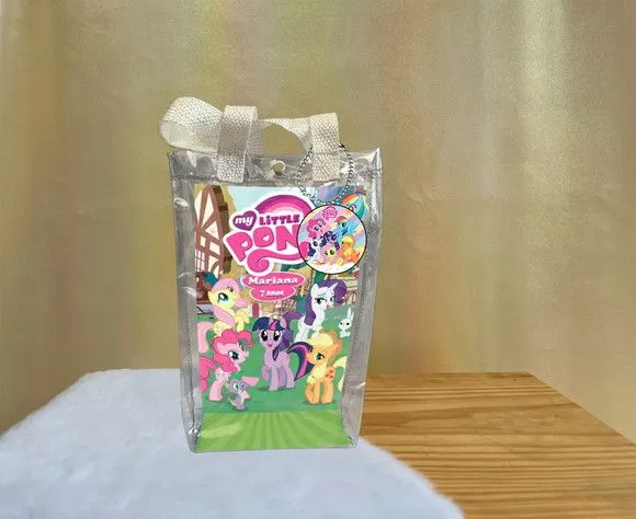 Sacola Transparente My Little Pony Personalizado - artesanato feito à mão por Artmanha Lembrancinhas