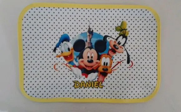 Jogo americano infantil Mickey - artesanato feito à mão por Innovare Studio