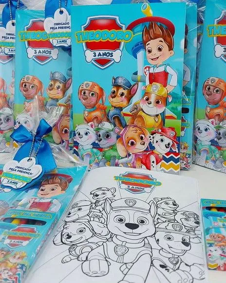 Revista Colorir Patrulha Canina Personalizada - artesanato feito à mão por Mi Papelaria Criativa