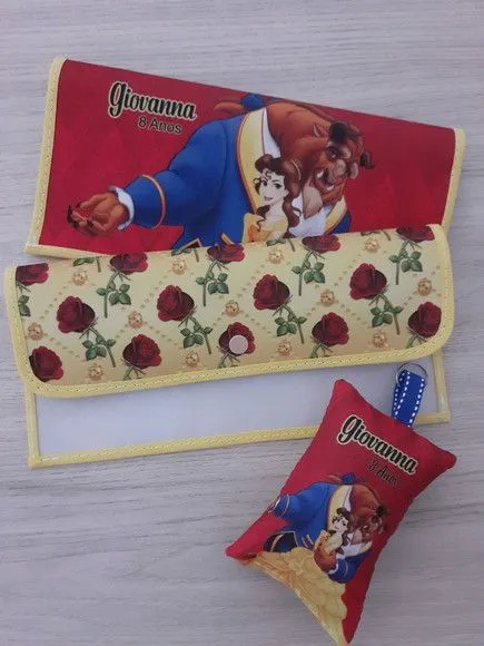 Necessaire para kit higiene - Lembrancinha a Bela e a Fera - foto 2