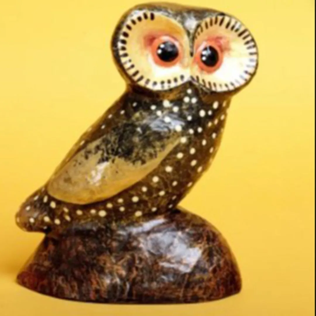 Curuja Decorativa Artesanal Exclusiva Em Papel Mache - foto 4