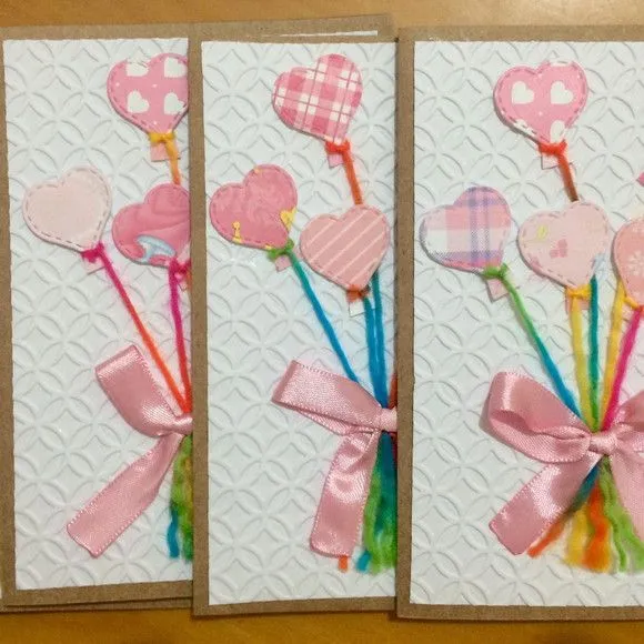 Cartões de Aniversário - Corações Azuis e Rosas - foto 5