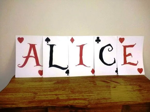 Letras para Painel Alice no País das Maravilhas