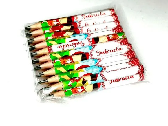 Mini Lápis Chapeuzinho Vermelho Personalizado - foto 3