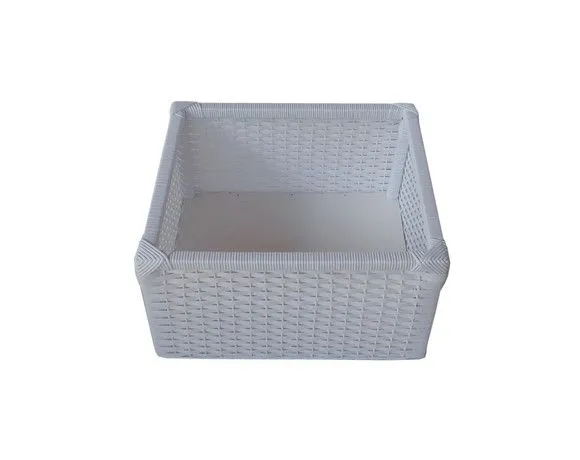 Cesto Vime Sintético Branco 50x45x19 - foto 3