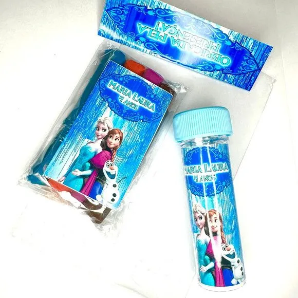 Kit Massinha + Bolha Frozen Personalizado - foto 2