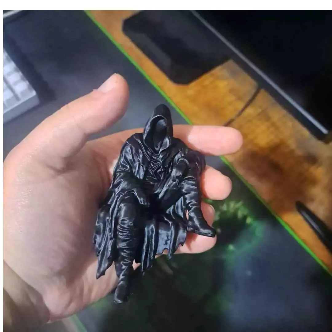 Estátua Morte Encapuzada de Borda/Prateleira - Setup Gamer Dark Fantasy Impressão 3D - foto 3