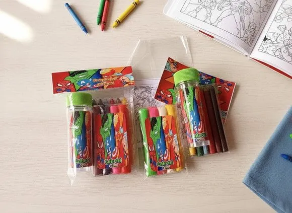 Kit Massinha + Giz + Bolha - Heróis Personalizado - feito à mão por Mi Papelaria Criativa