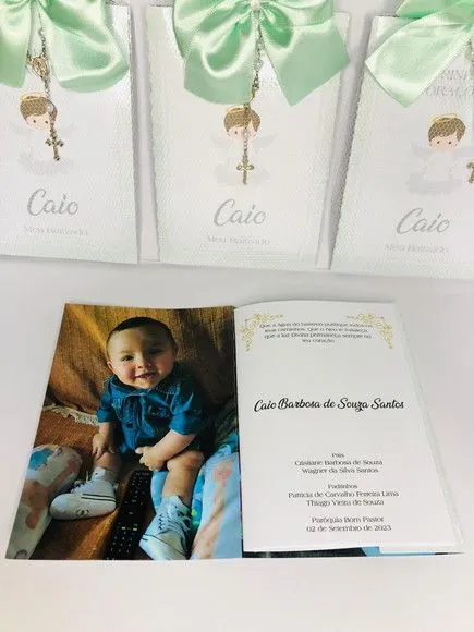 Livro de Orações Luxo com Foto para Batismo - foto 4