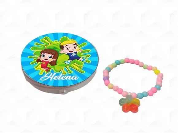 Latinha com Pulseira Gigi e Felipe Neto Personalizada - artesanato feito à mão por creativitybynina