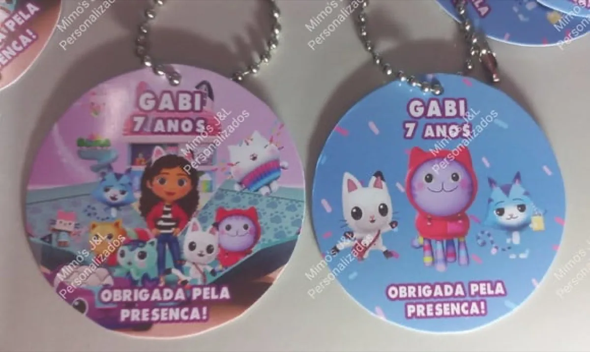 Tags Personalizadas com Correntinha - artesanato feito à mão por JeL Mimos Personalizados