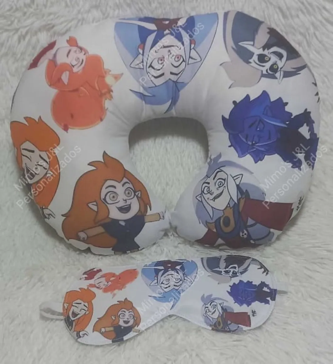 Kit Almofada de Pescoço com Tapa Olho Personalizados Lembran - artesanato feito à mão por JeL Mimos Personalizados