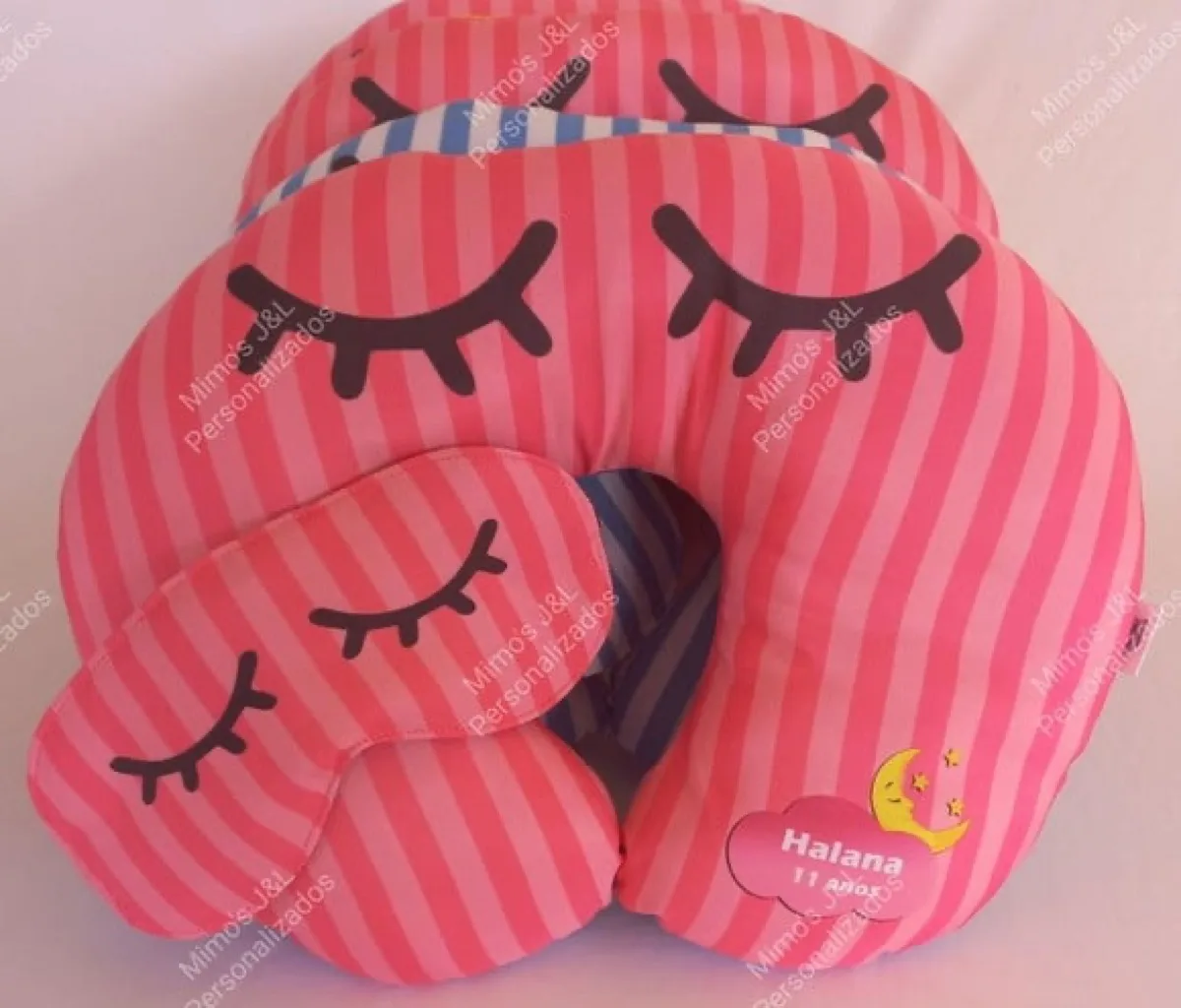 Kit Almofada de Pescoço com Tapa Olho Personalizados