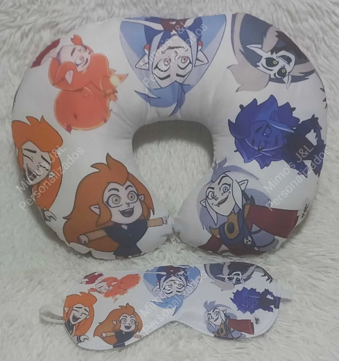 Kit Almofada de Pescoço com Tapa Olho Personalizados Lembran - foto 2