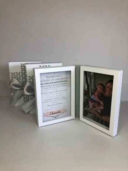 Caixa Convite com Foto para Padrinhos de Batismo - foto 4
