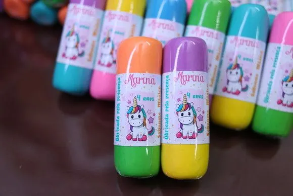 Lembrancinha Sabonete Mágico Massinha Personalizada Unicórnio - foto 3