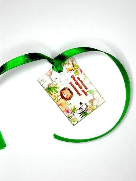 Tag Safari Personalizada - feito à mão por Mi Papelaria Criativa