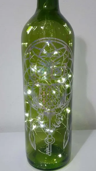 Luminária de garrafa decorada - foto 5