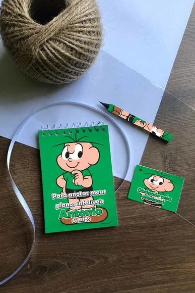 Bloquinho Cebolinha Personalizado - artesanato feito à mão por Mi Papelaria Criativa