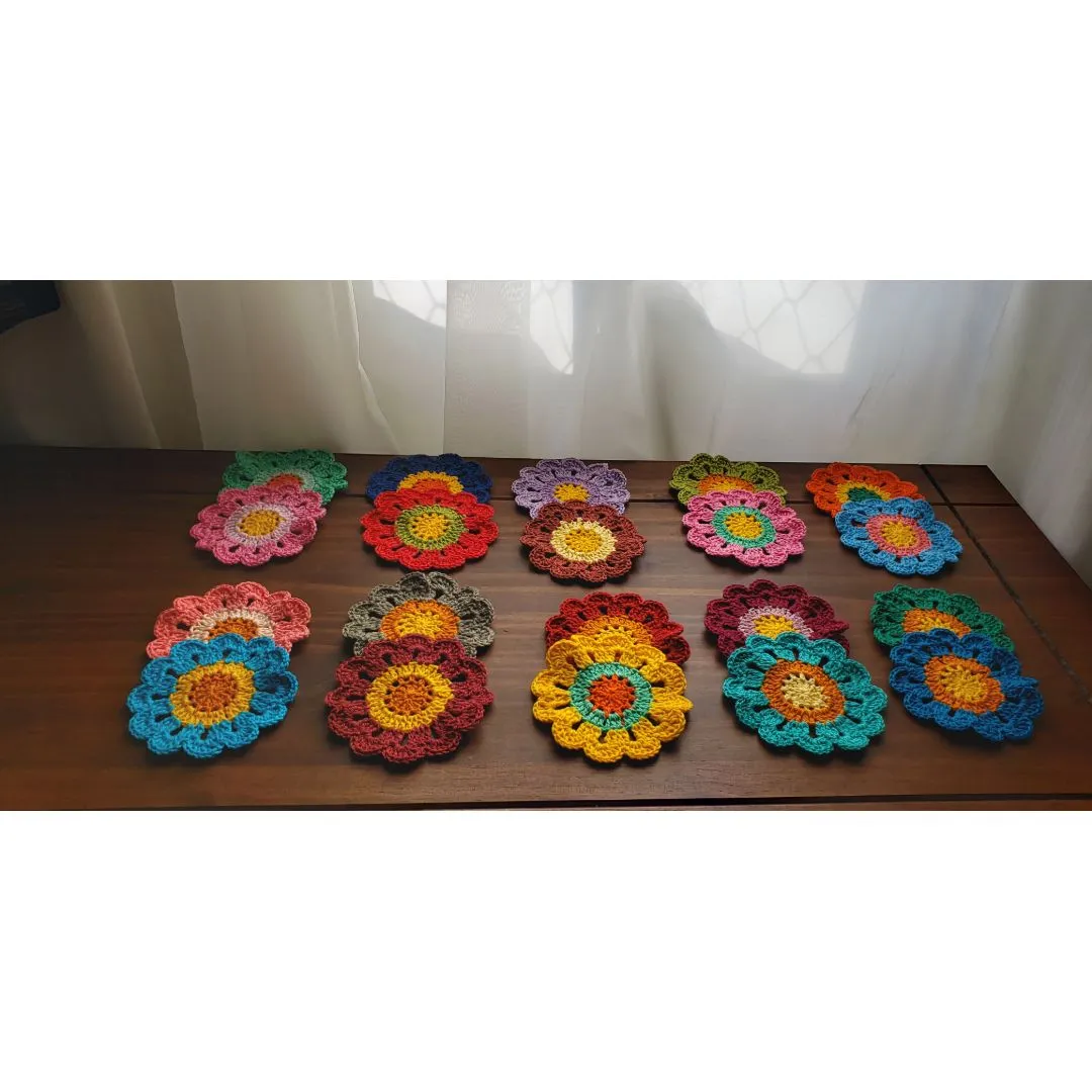 Flores Japonesas em Crochê para Customização (20 Unidades) - foto 2