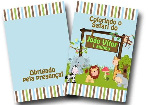 revista colorir safari baby 14x10