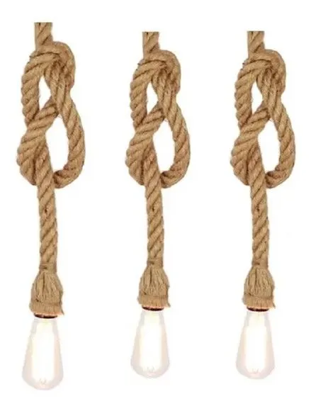 3 Luminaria De Teto Rustica Retro Lustre Pendente Promoção - foto 3