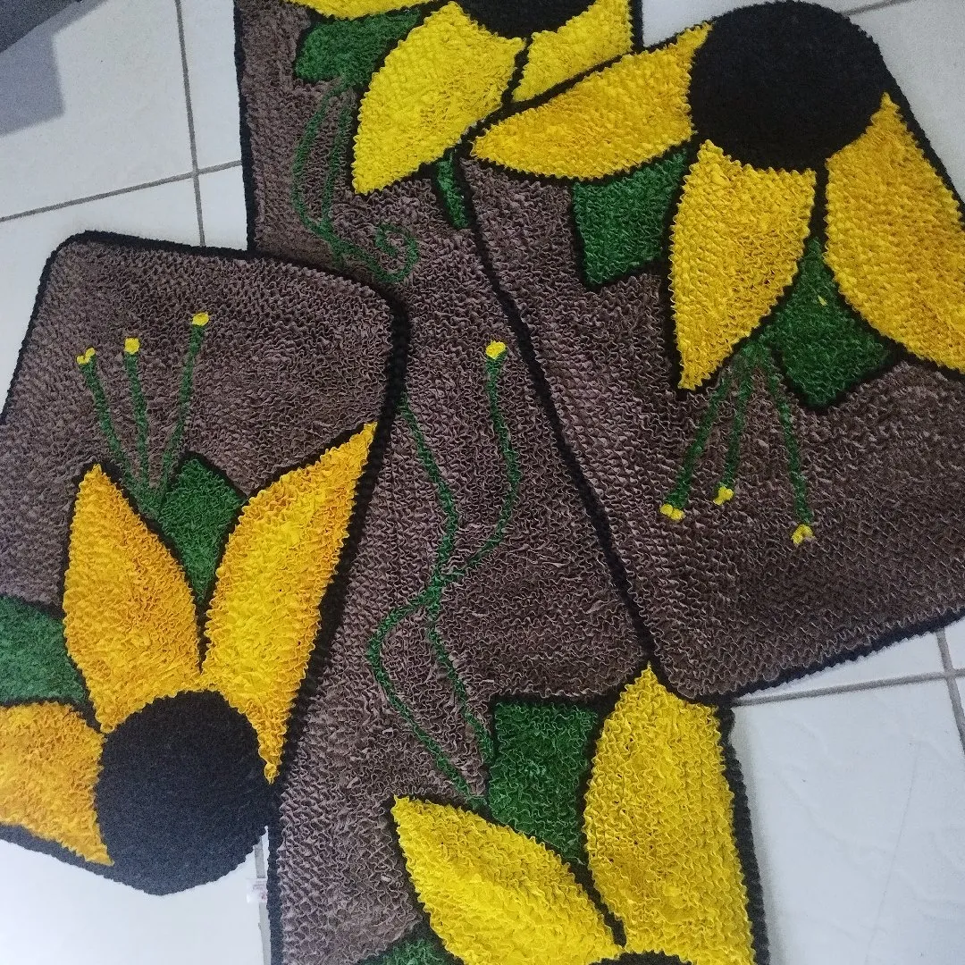 jogos de tapetes de banheiro e  de cozinha frufru - foto 7