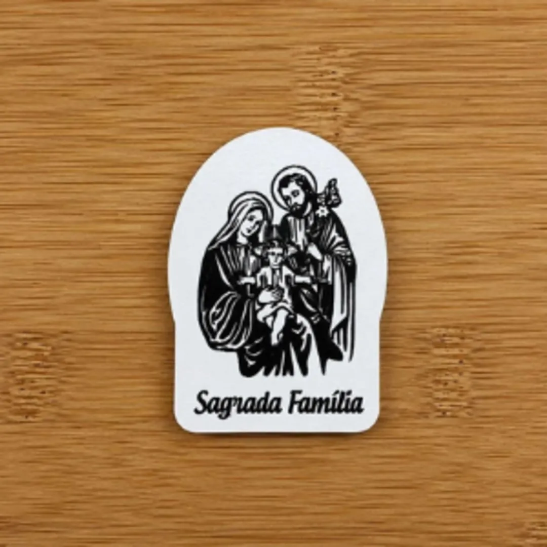 Kit de Imãs de Geladeira Sagrada Família MDF Lembrancinha Religiosa Católica 100 unidades - artesanato feito à mão por MK Personalize
