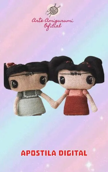 Receita Frida Kahlo - Amigurumi - artesanato feito à mão por Arte Amigurumi Oficial