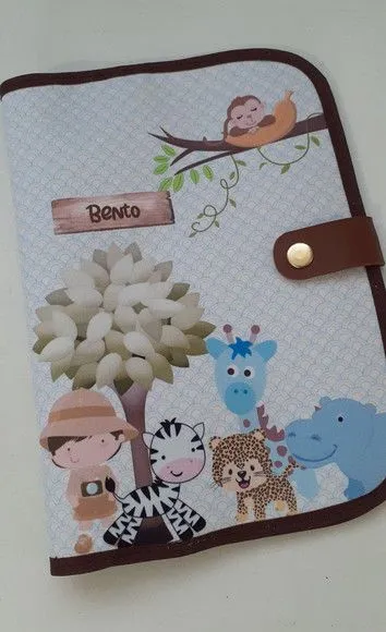 Porta Documentos Infantil - Safari Baby - artesanato feito à mão por Innovare Studio