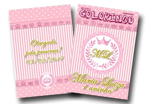 revista colorir coroa rosa 14x10
