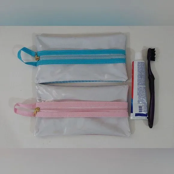 Necessaire para Kit Higiene - Rosa e Azul - foto 3